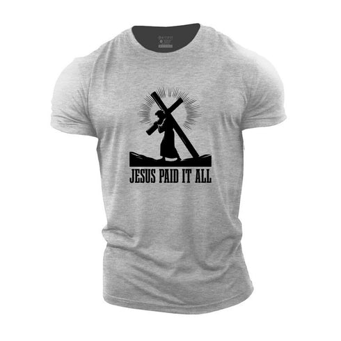 Men's Jesus Paid It All Cotton T-Shirt